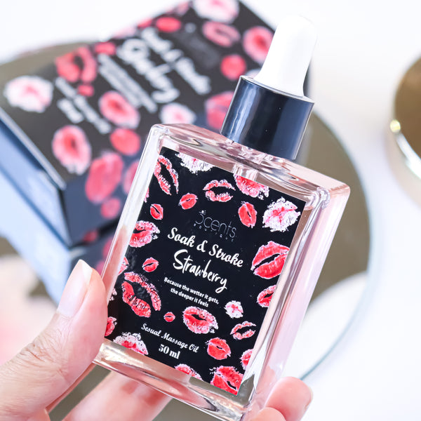 زيت مساج للجنسين - برائحة الفراولة